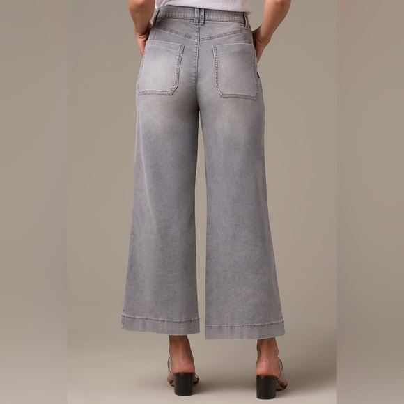 Wit & Wisdom Light Gray Wide-Leg Jeans - Picture 3 of 10